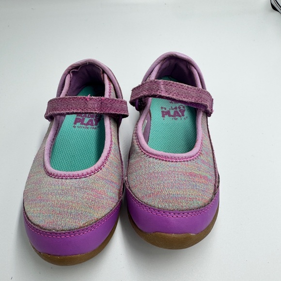 Stride Rite Toddler Girl Size 10.5 Pink and Purple Slide On Dress Shoes Sneakers - Picture 2 of 7